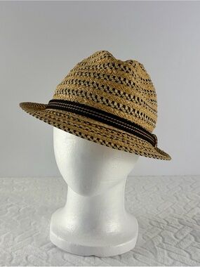 Scala handmade Straw Fedora Hat Size L